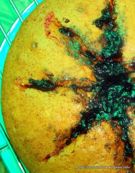 Eggless Strawberry Crush Cake with Black Currant Jam