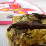 Close-up of chocolate marble cake swirl pattern