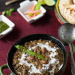 A top-down view of Dal Makhani with dollops of butter melting on top