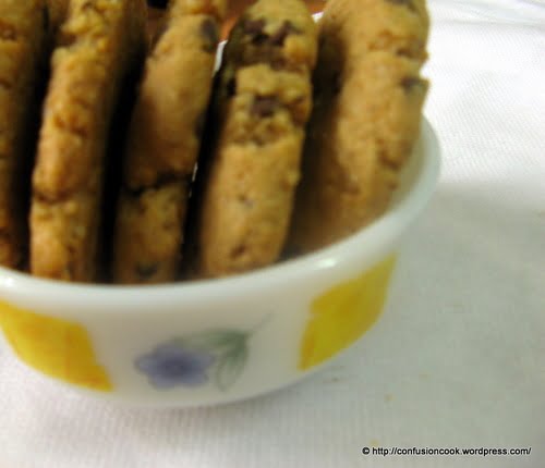 Close-up of gooey melted chocolate inside a cookie