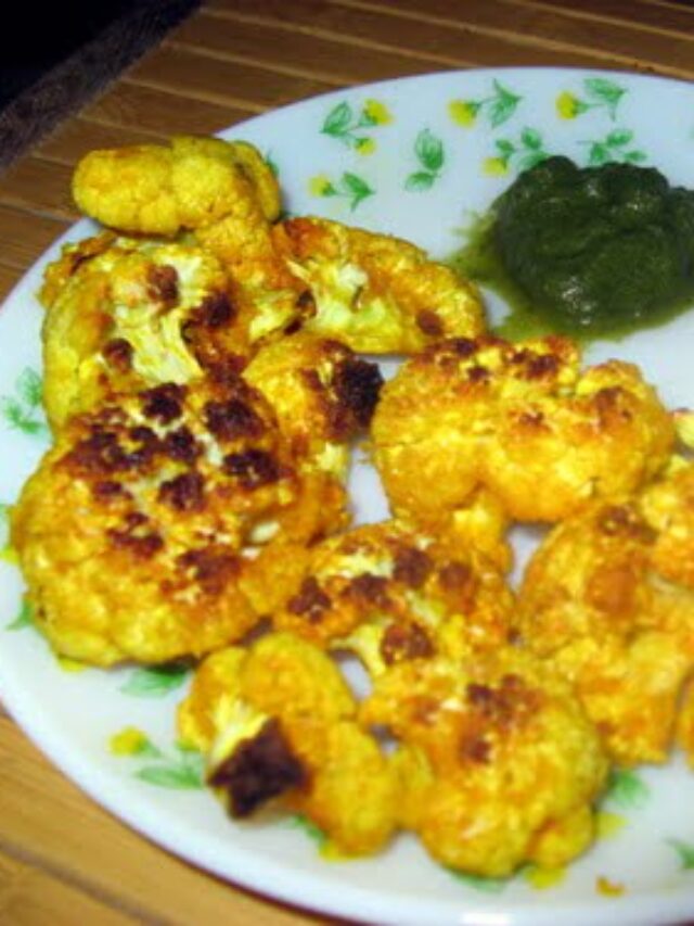 Marinated & Grilled Cauliflower Roasted in Semolina