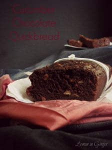 Sliced Healthy Eggless Chocolate Cucumber Banana Bread on a wooden board