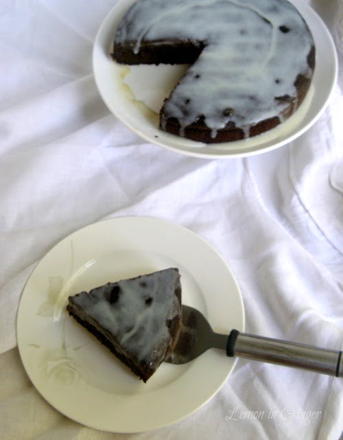 Close-up of moist and fluffy carrot banana cake texture