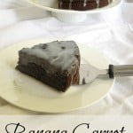 Eggless banana carrot cake with cream cheese frosting