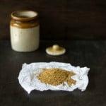 Close-up of freshly ground cumin powder in a bowl