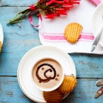 Rich and creamy homemade hot chocolate in a white mug