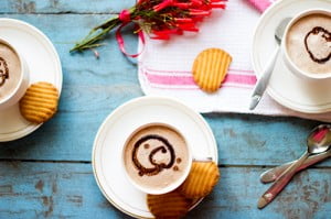 Rich and creamy homemade hot chocolate in a white mug