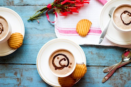 Rich and creamy homemade hot chocolate in a white mug