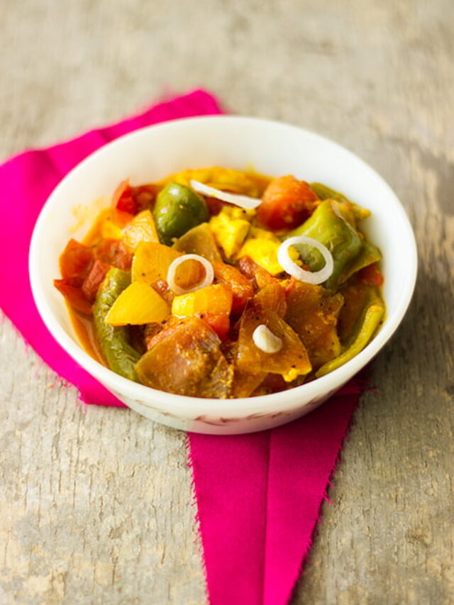 Paneer Do Pyaza served in a bowl ready to enjoy
