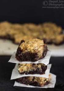 Eggless Choco-Chip Cookie Brownie Bars