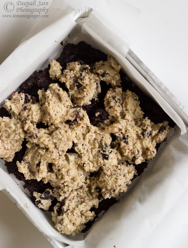 Eggless Choco-Chip Cookie Brownie Bars