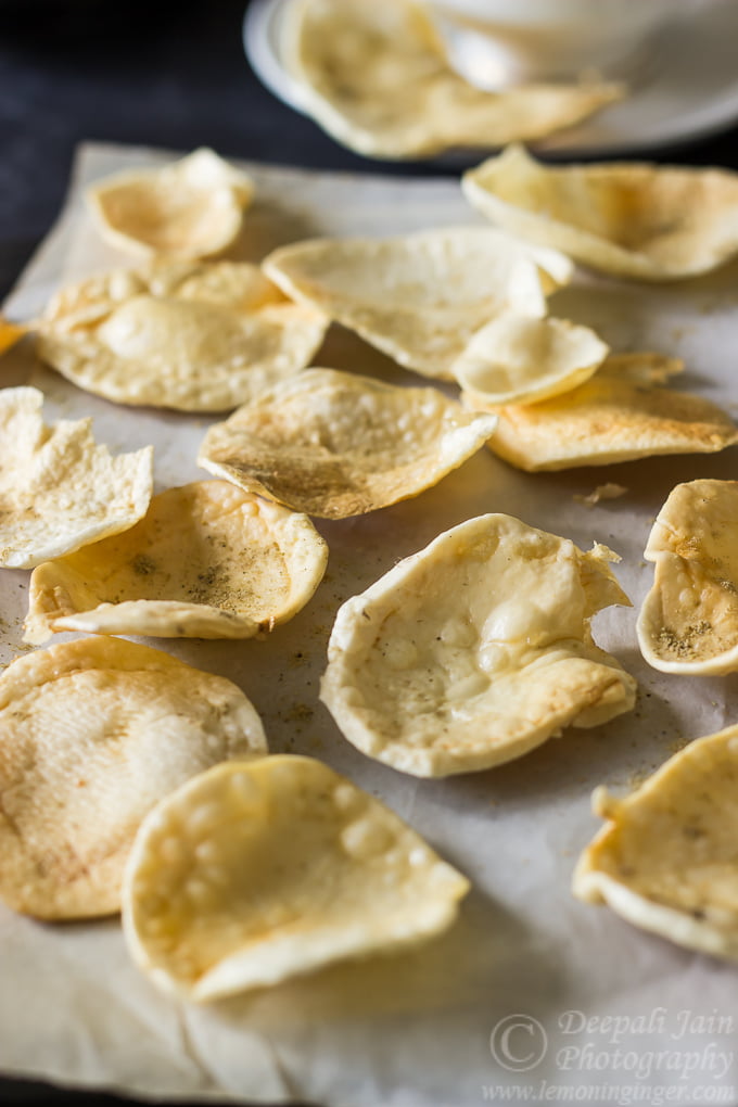 Close-up of golden, crispy potato chips, ready to enjoy