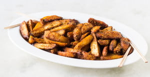 Top view of Arbi Ki Sukhi Sabzi ready to enjoy as a side dish