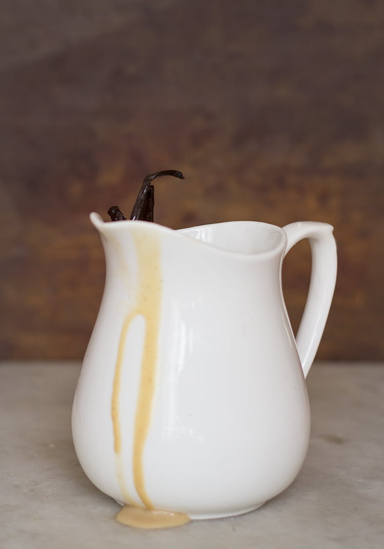 Vanilla extract made from the vanilla beans to make mocha tres leches cake