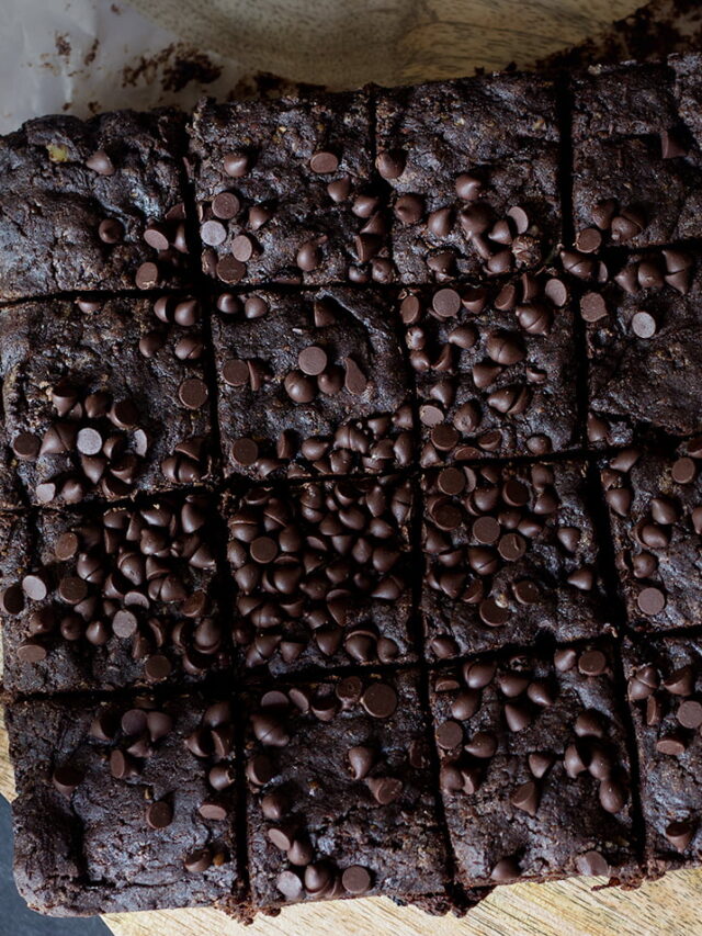 Cucumber Brownie Out of The Pan