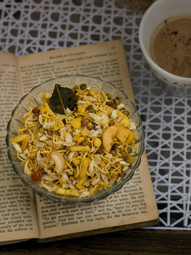 Homemade Chana Dal Namkeen including chana dal, spices, and roasted peanuts