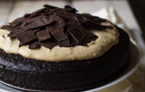 Chocolate Mud Cake with Mascarpone Coffee Topping