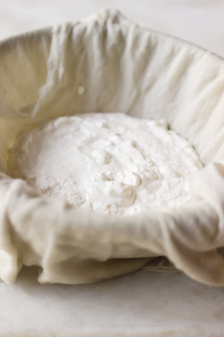 Thick and creamy mascarpone cheese ready to use in desserts