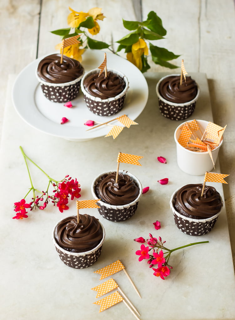 Chocolate truffle cupcakes without eggs recipe