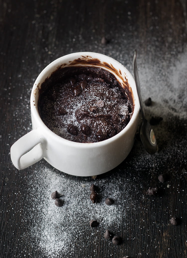 DIY brownie in a mug – perfect for late-night dessert cravings.