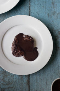 Eggless choco lava cake with molten chocolate center