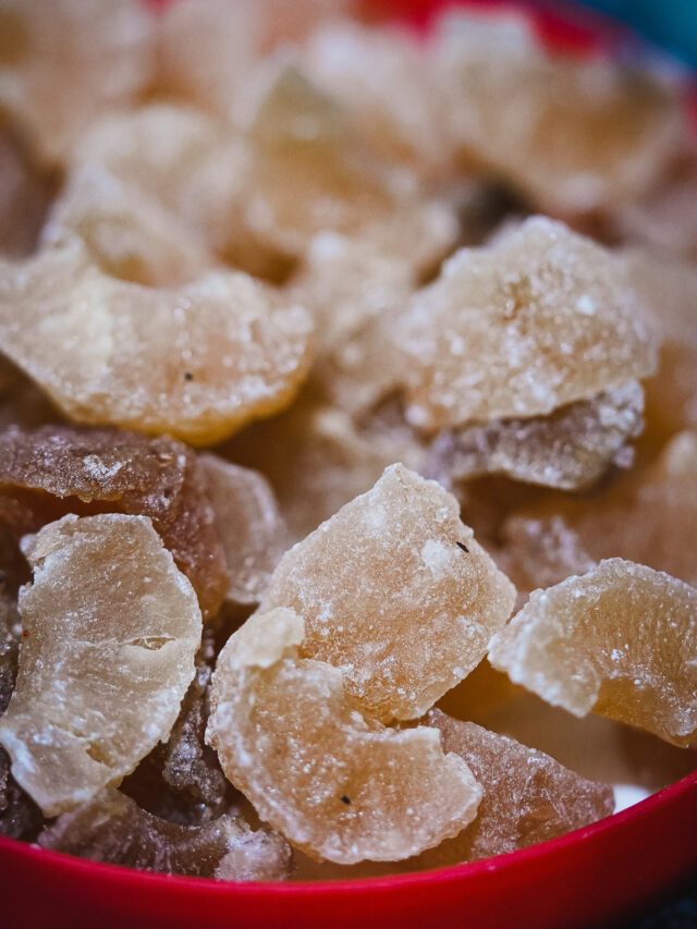 Fresh homemade amla candy with a glossy sweet coating.