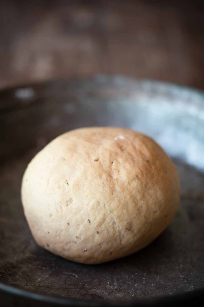 Poori dough left for resting